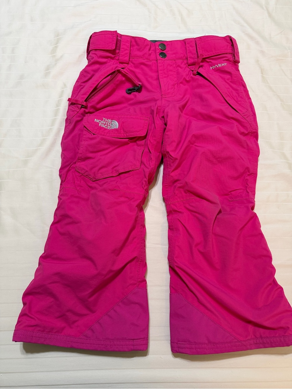 The North Face Girls HyVent Insulated Snow Ski Pants in Bright Pink Size 5/XXS